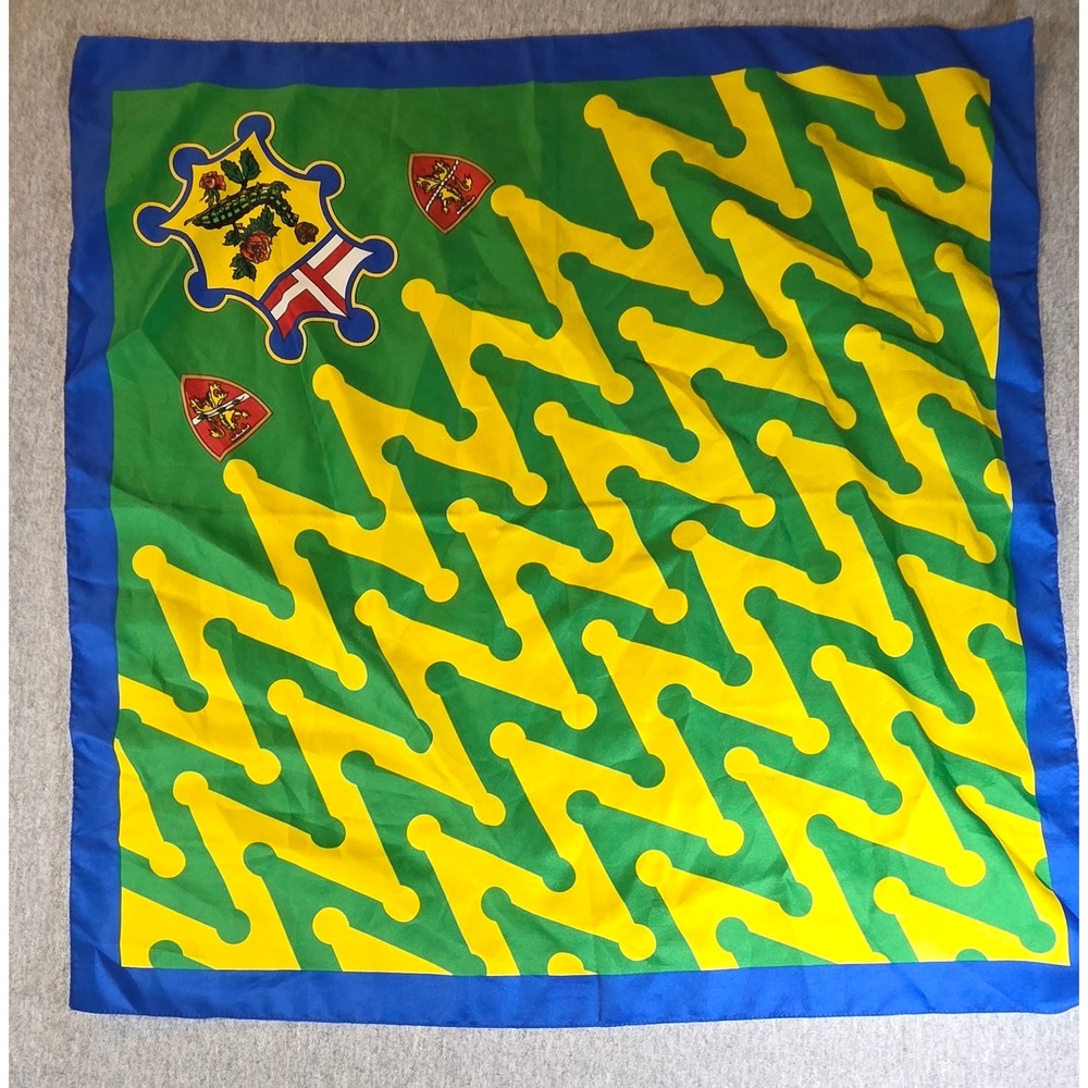 Turbanti Fabio Siena Contrada del Bruco Palio di Siena Scarf Green Yellow Blue